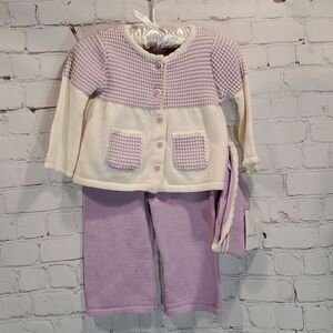 Polkatots 3 to 6 month sweater outfit NWT